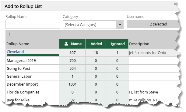 Rollup Enhancements in PCRecruiter 9.7.26