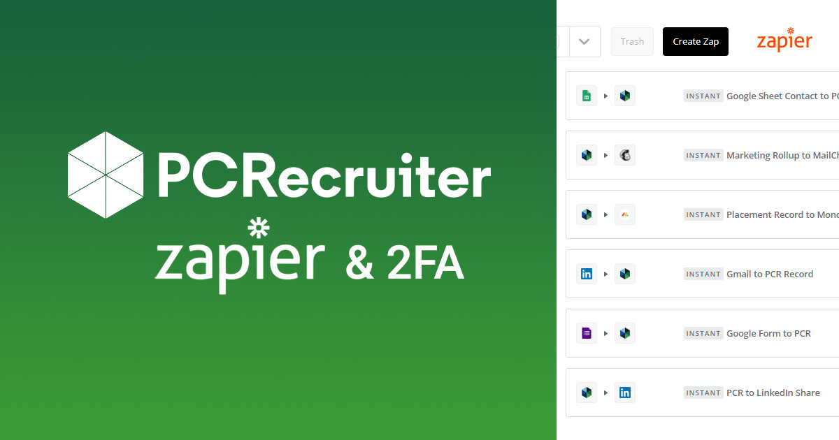 PCRecruiter & Zapier