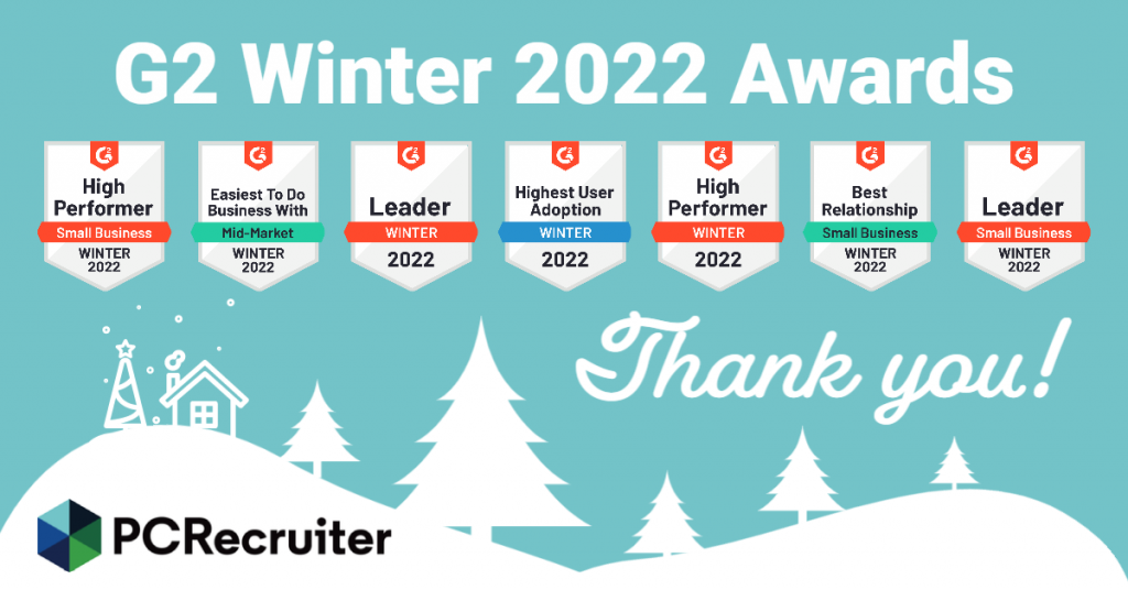 PCRecruiter G2 Winter Awards 2022