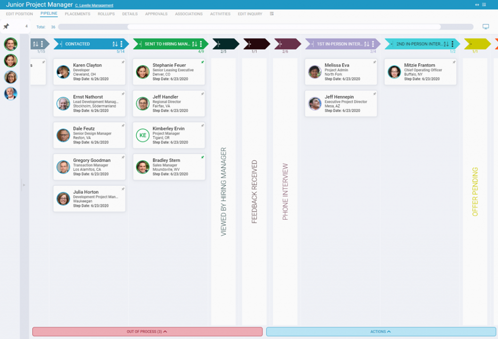 Manage your applicant pipeline with a configurable drag-and-drop screen.