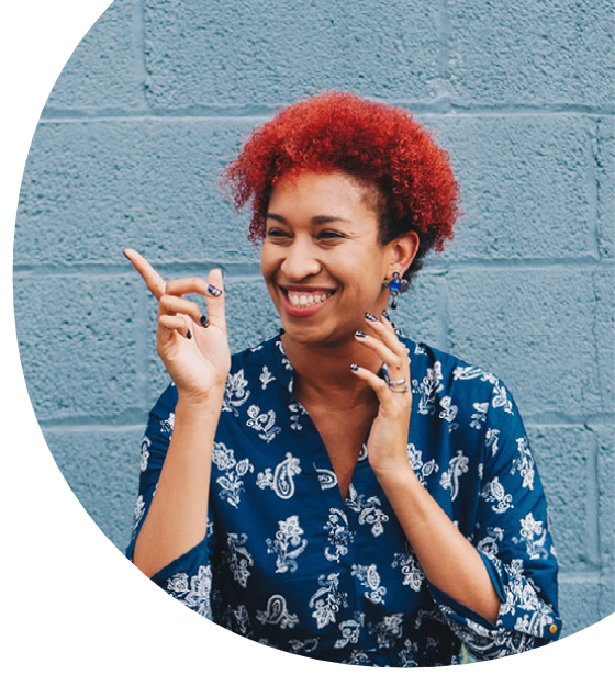 An image of a woman happy about her employer branding