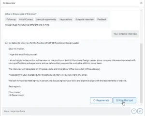 Email Generator for Recruiting Communications