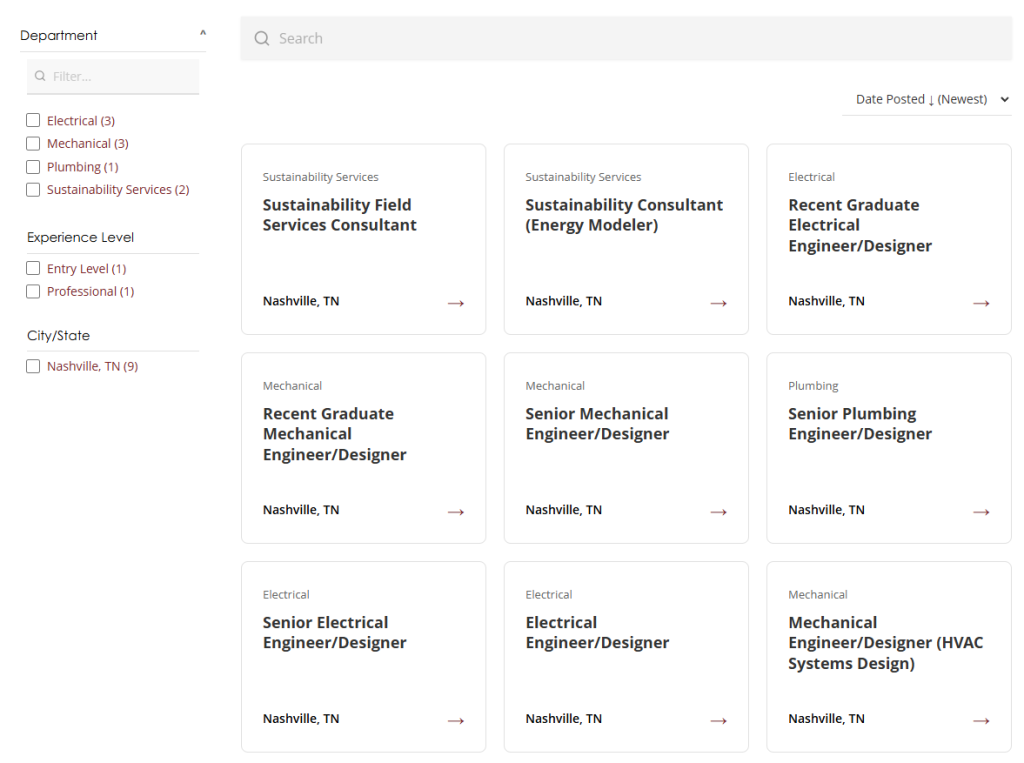 WordPress job board filtering